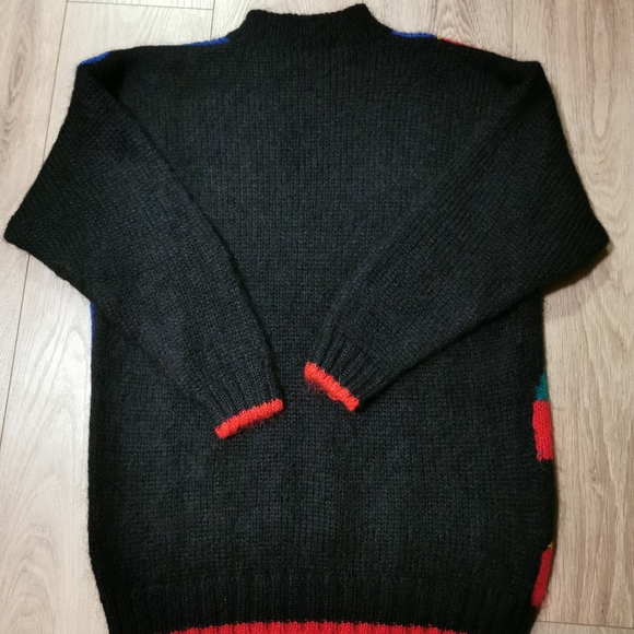 Fabulous Funky Fun colorful 80s Mohair Sweater - Picture 5 of 9